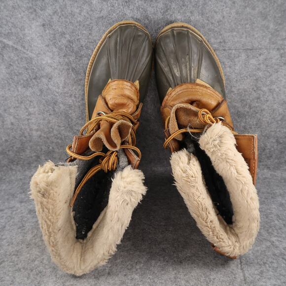 High Cascade Boots Mens 9 Winter Snow Shoes Leather Rubber Lined Lace Up Vintage main image 4